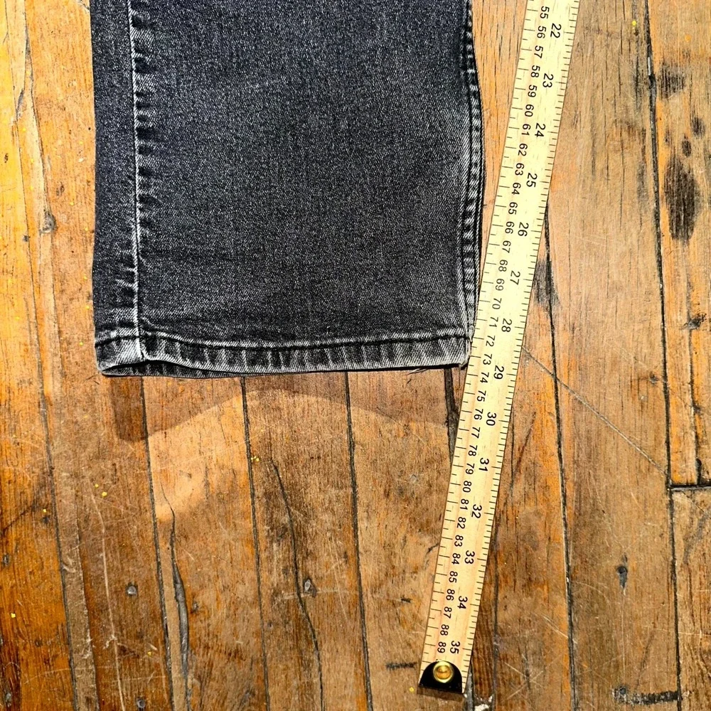 Levi's 505 Jeans Men's 40x30 Black Denim Regular Fit Straight Leg Stretch Preppy